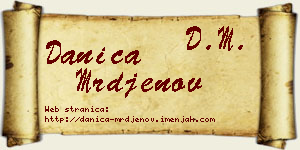 Danica Mrđenov vizit kartica